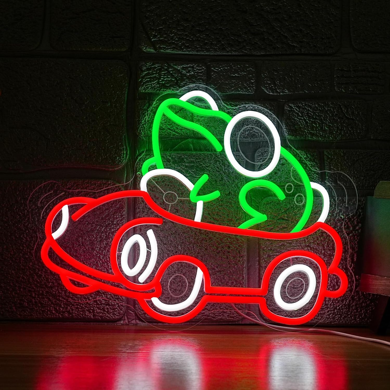 Room Lighting Bedroom Decor - Frog Driving Car Neon Sign Art