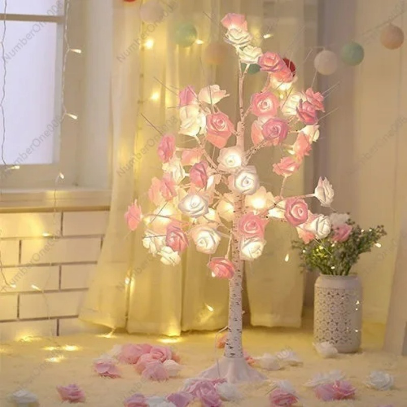 Decor Lighting Floor Lamps - Christmas Rose LED Floor Lamp, Colorful