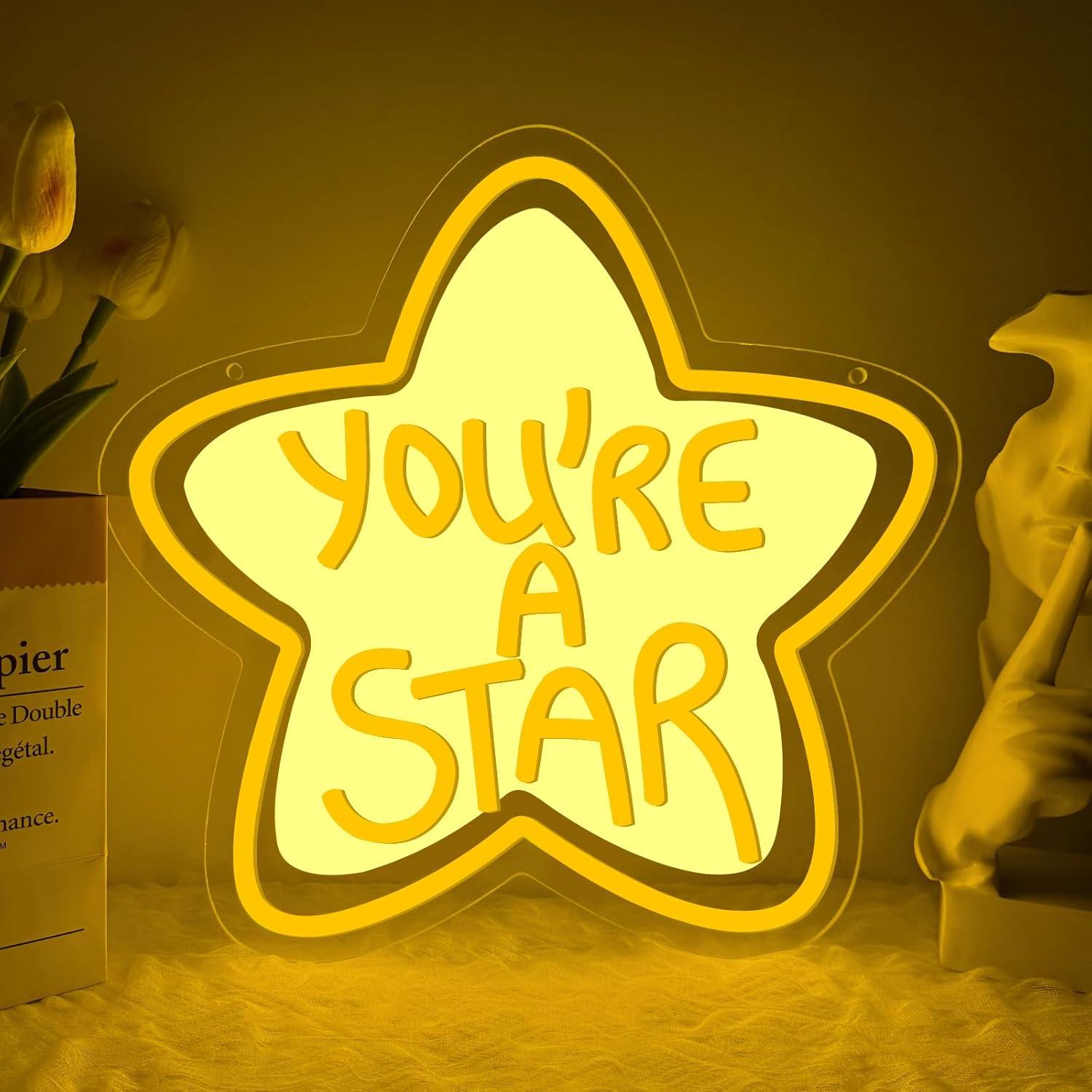 Room Lighting Bedroom Decor - You're A Star Neon Sign USB
