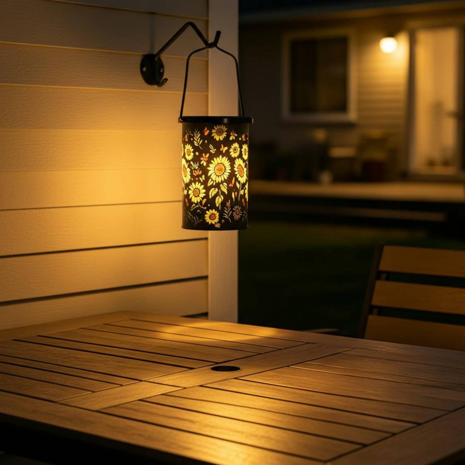 Garden Lighting Decor - Floral Lantern Vintage Design Hanging Solar