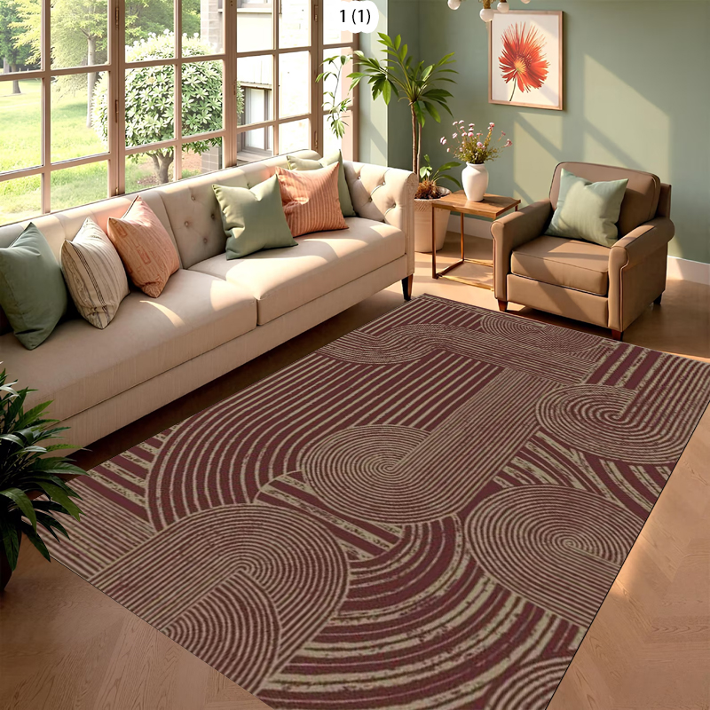 Lighting Decoration Ideas For Home - Vintage Red Geometric Circle Area Rug