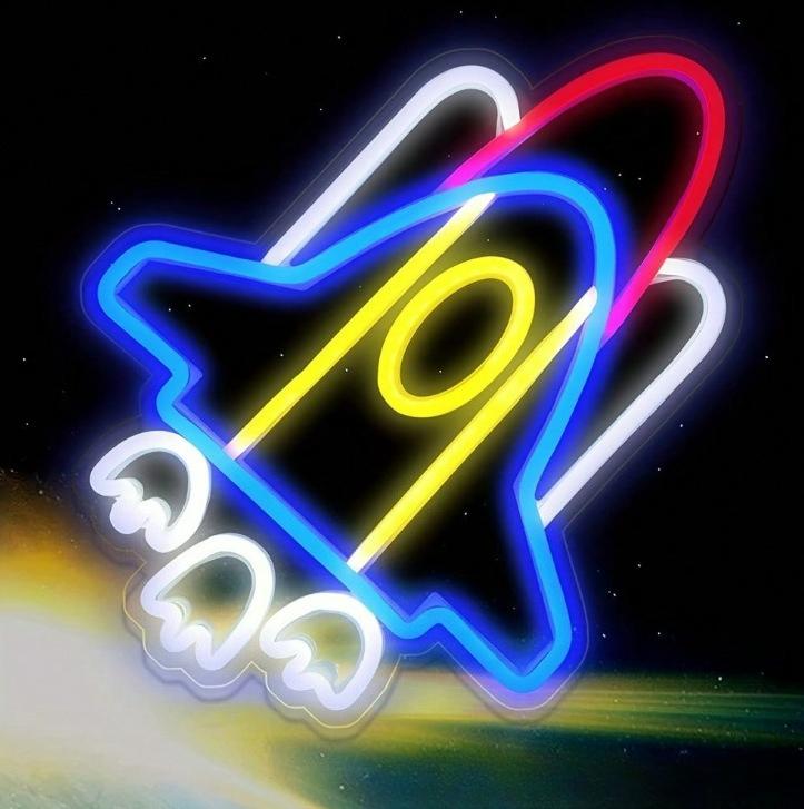 Room Lighting Bedroom Decor - Rocket Neon Sign USB Neon Lights