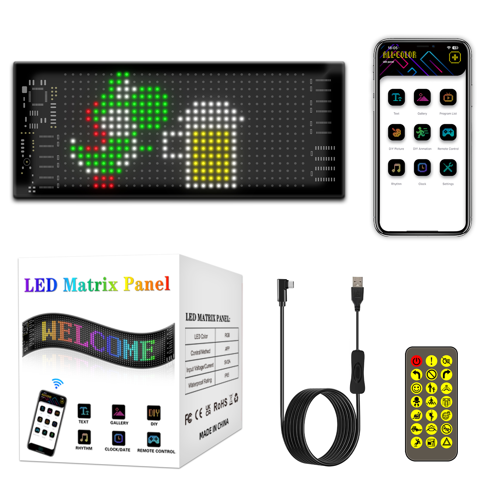 Lighting Decoration For Wedding - Programmable Flexible LED Sign,Bluetooth App Control