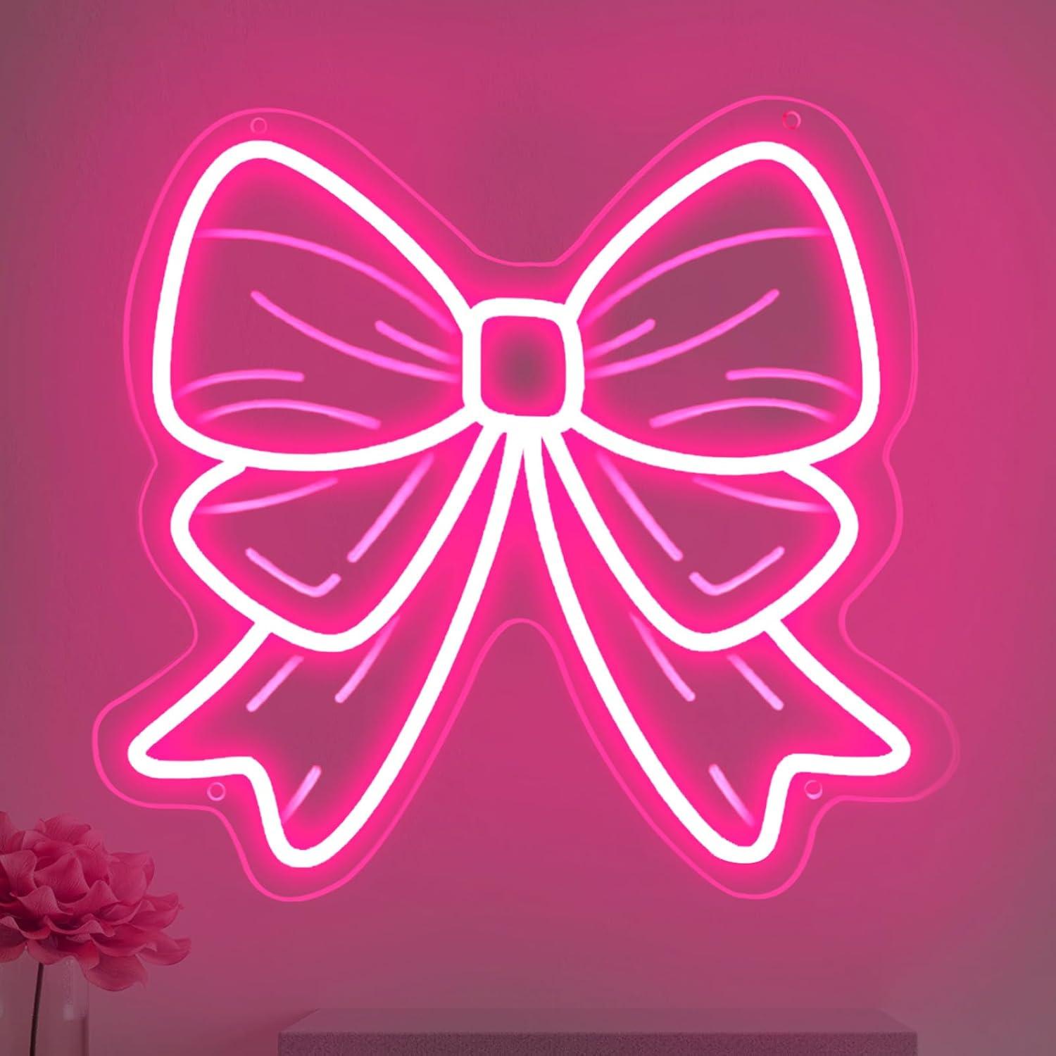 Lighting Decor For Room - Bow Neon Signs USB Dimmable LED