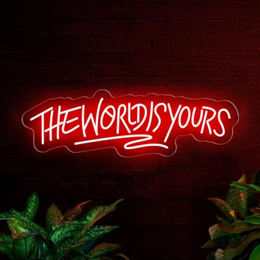 Lighting Decoration For Wedding - The World Is Yours Neon Sign