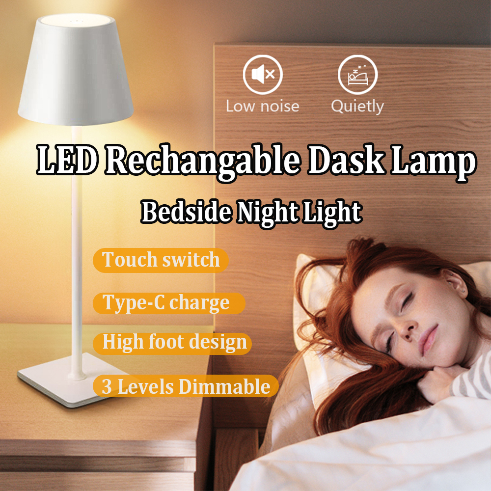 Room Lighting Bedroom Decor - LED Rechargeable Desk Light Wireless Table