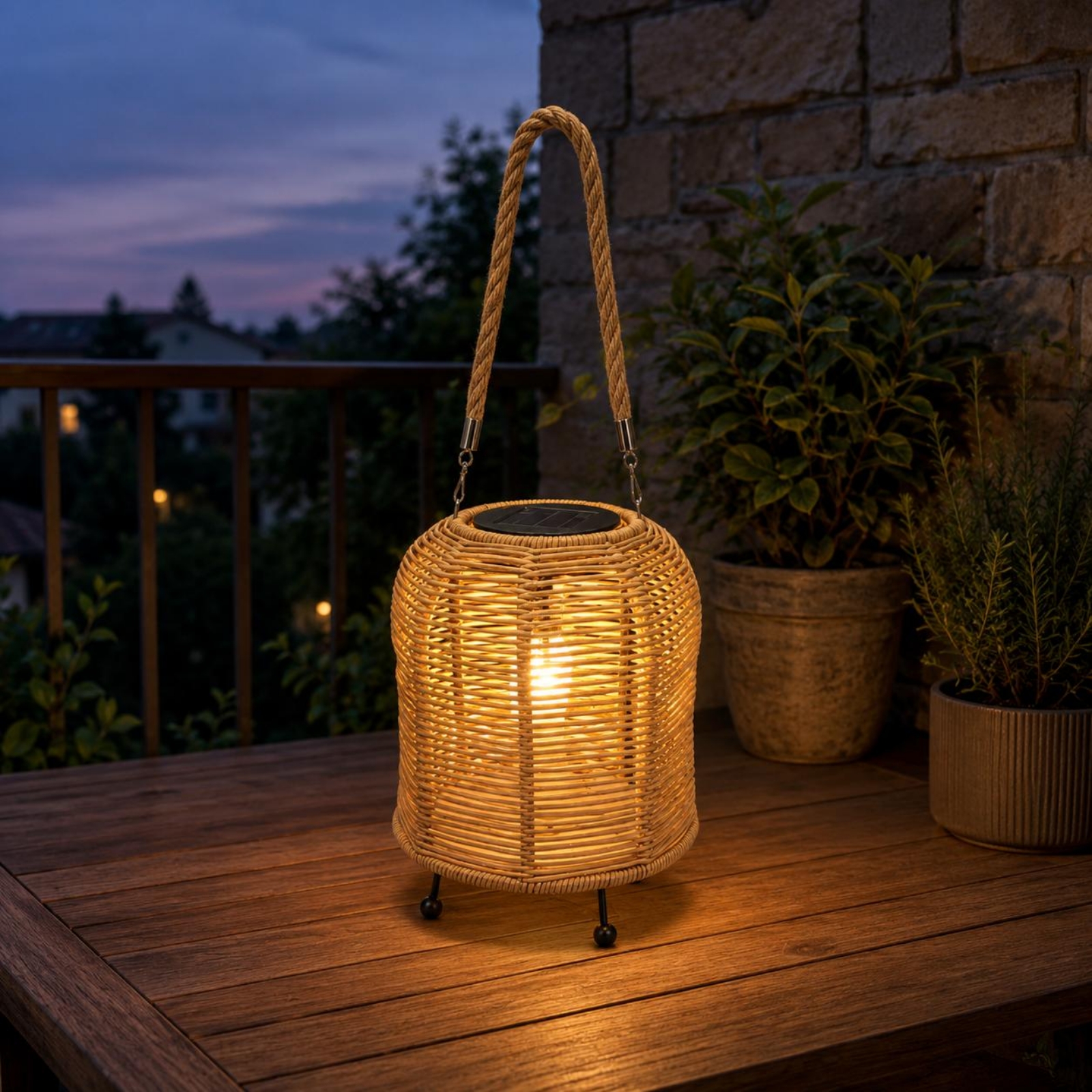 Handwoven Solar Lantern Braide - Garden Lighting Decor 评论和价格