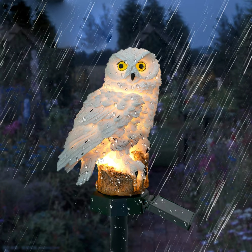 Solar light owl animal sculptu - String Light Outdoor 评论和价格