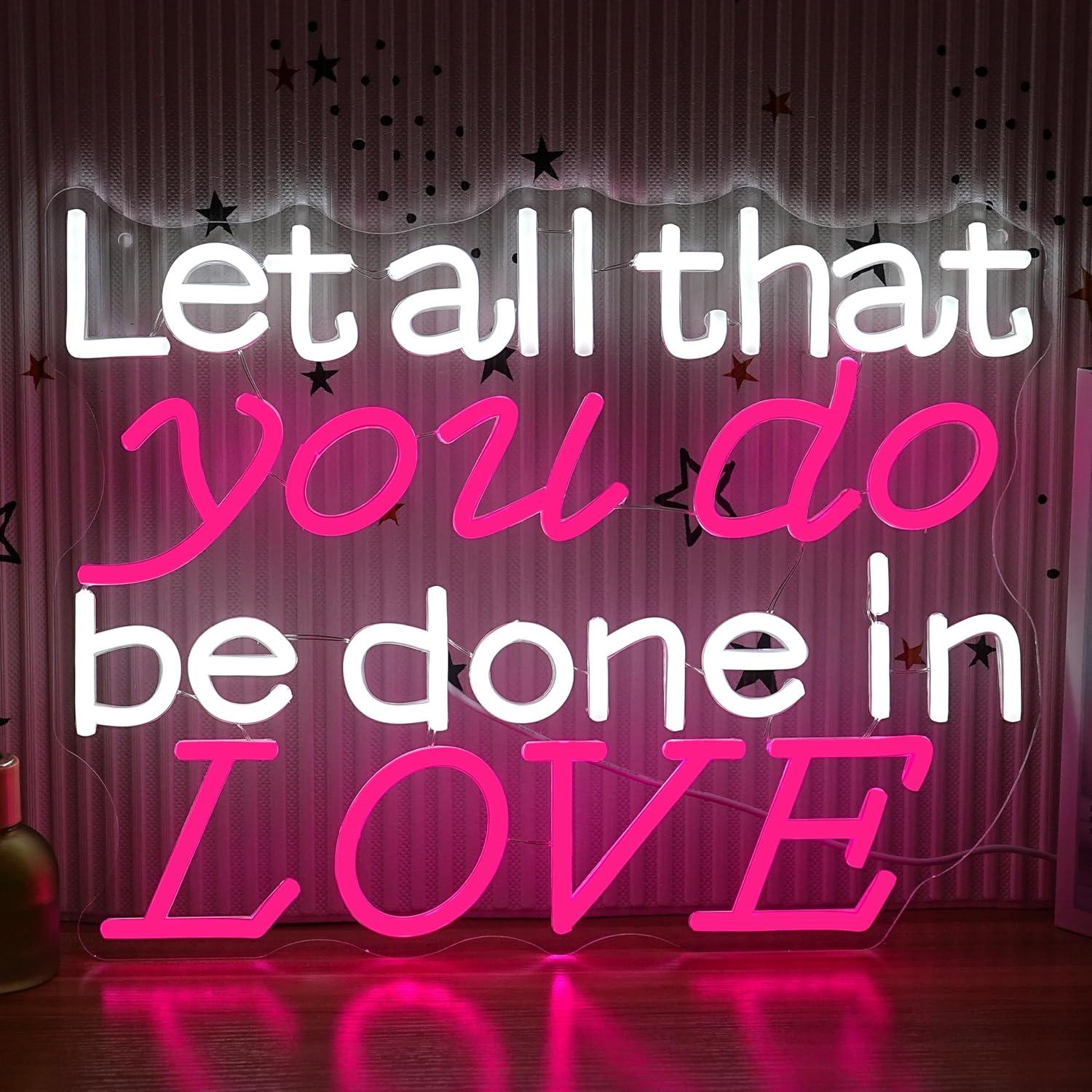 Let All That You Do Be Done In - Lighting Decoration For Wedding 评论和价格