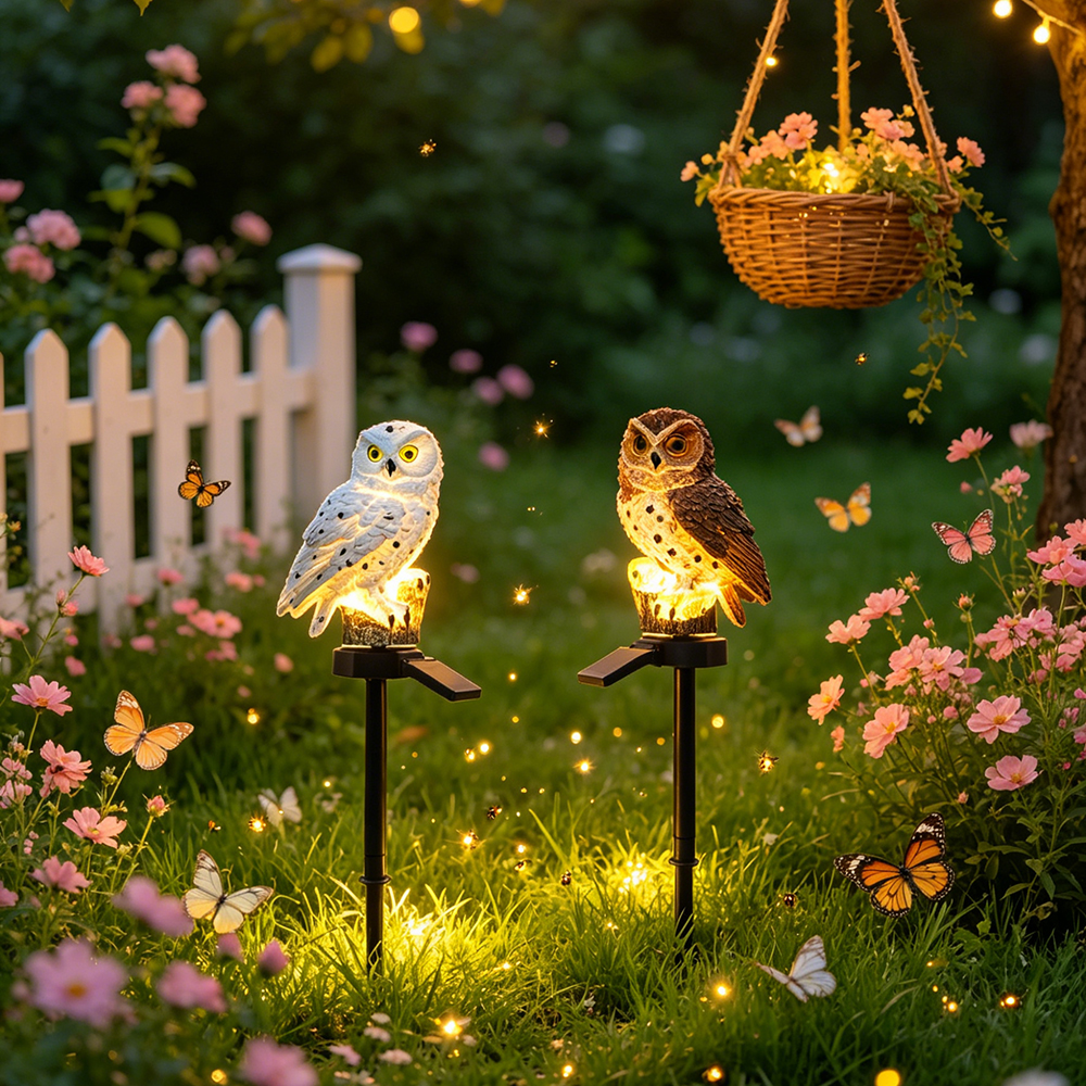 Owl Solar Light, Resin Owl Gro - String Light Outdoor 评论和价格