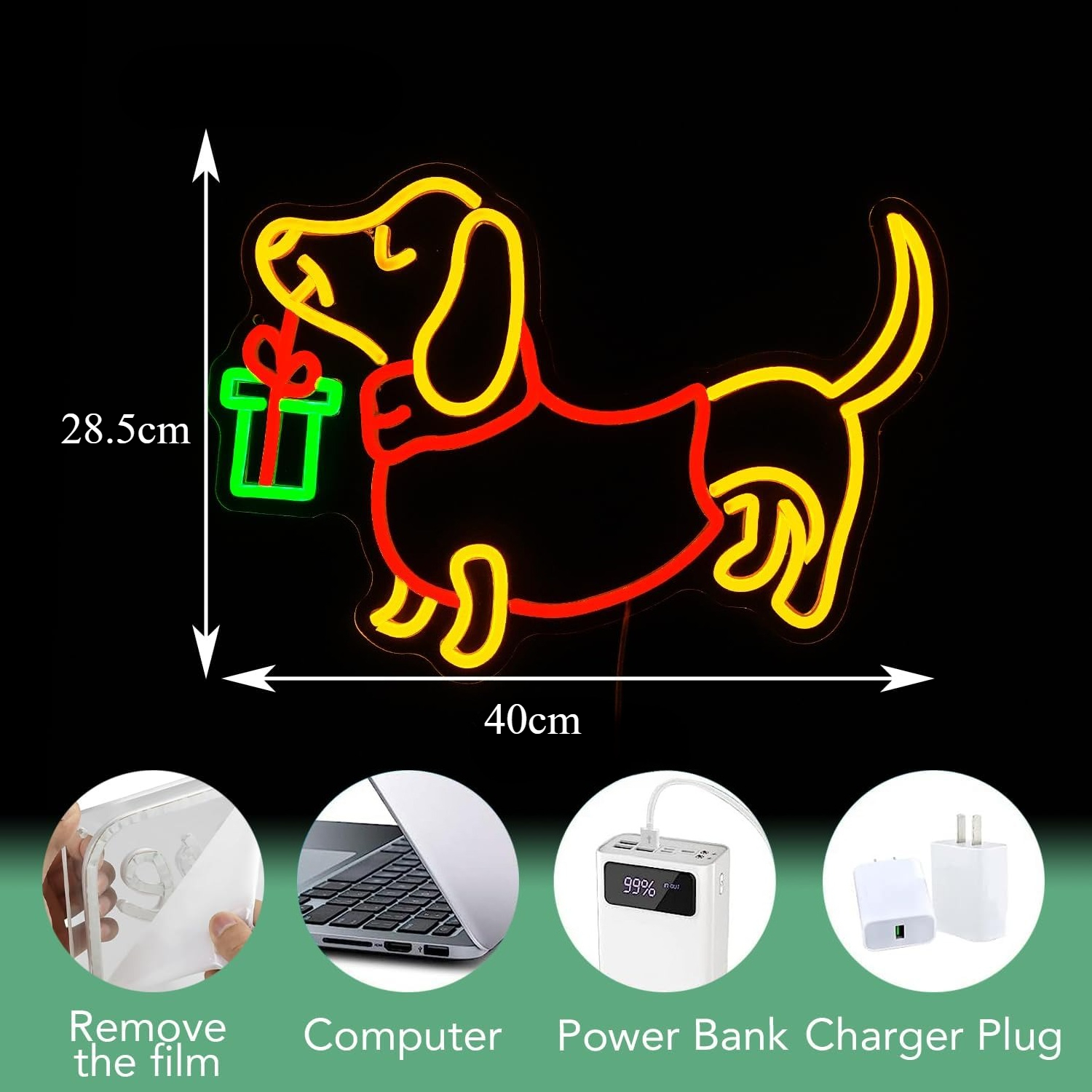 USB Dimmable Dachshund Neon Si - Lighting Decoration Ideas For Home 评论和价格