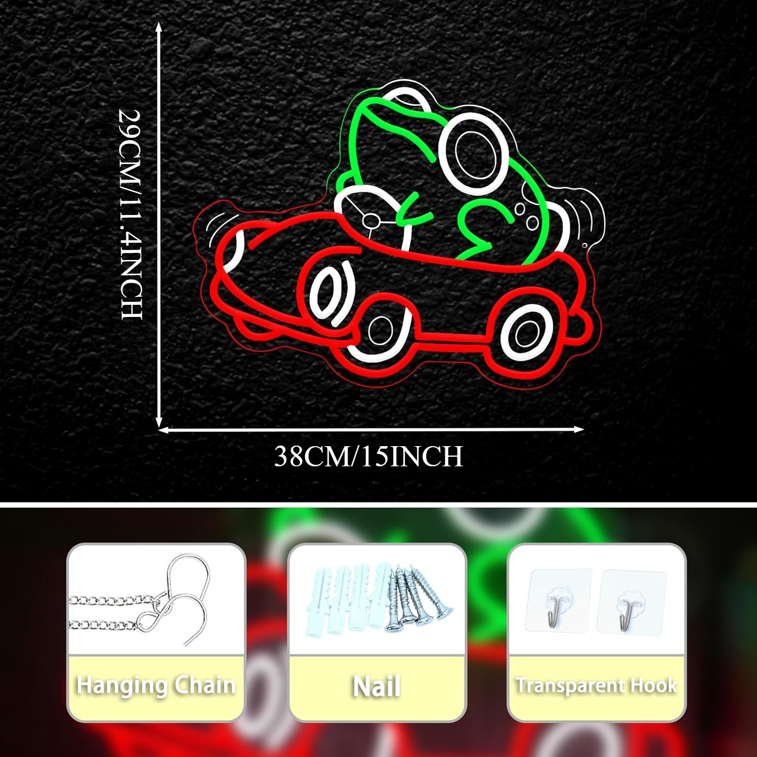 Frog Driving Car Neon Sign Art - Room Lighting Bedroom Decor 评论和价格