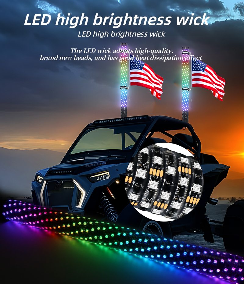 2FT RGB Flagpole Light LED Whi - Decor Kart Lighting 评论和价格