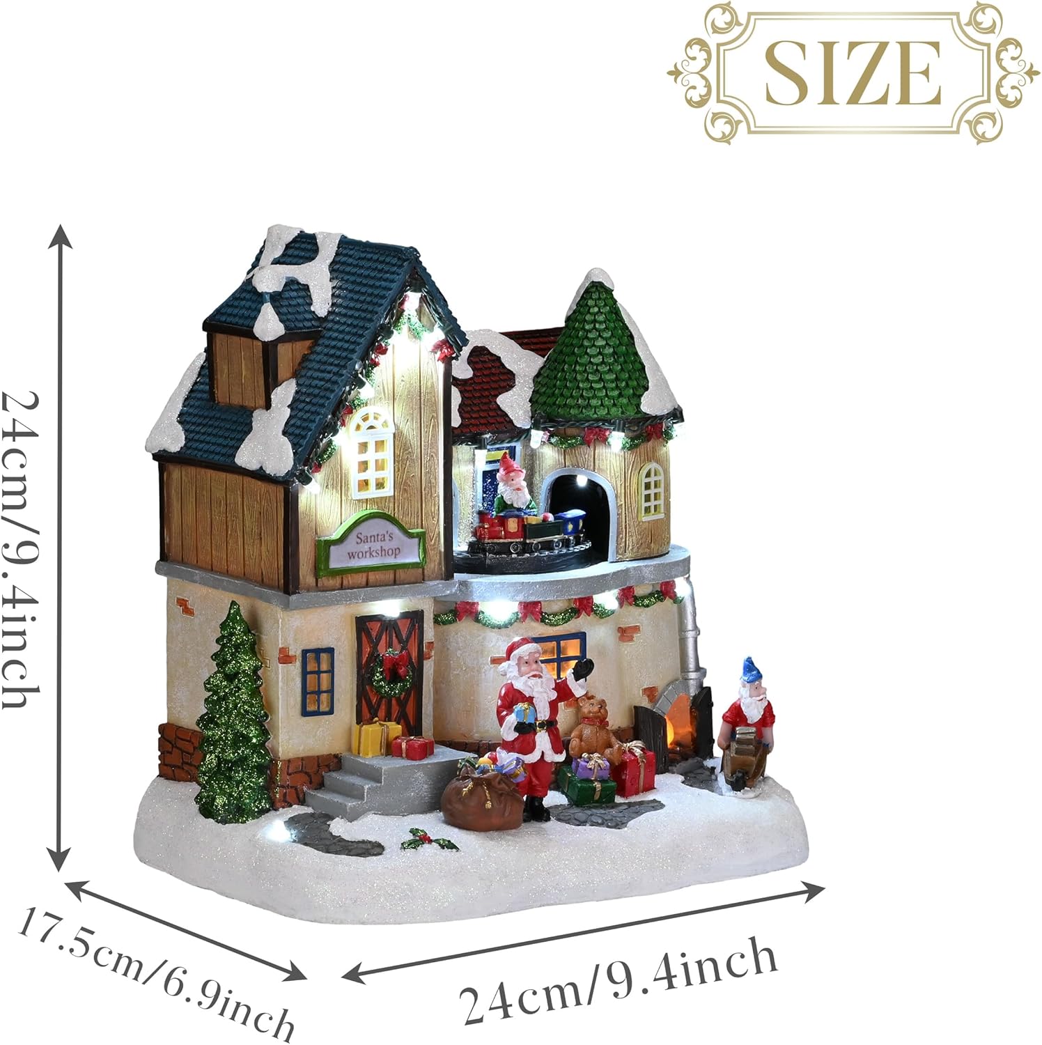 Christmas Village Lighted Sant - Lighting Decor For House 评论和价格