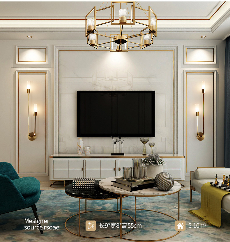 Retro Background Living Room A - Room Lighting Bedroom Decor 评论和价格
