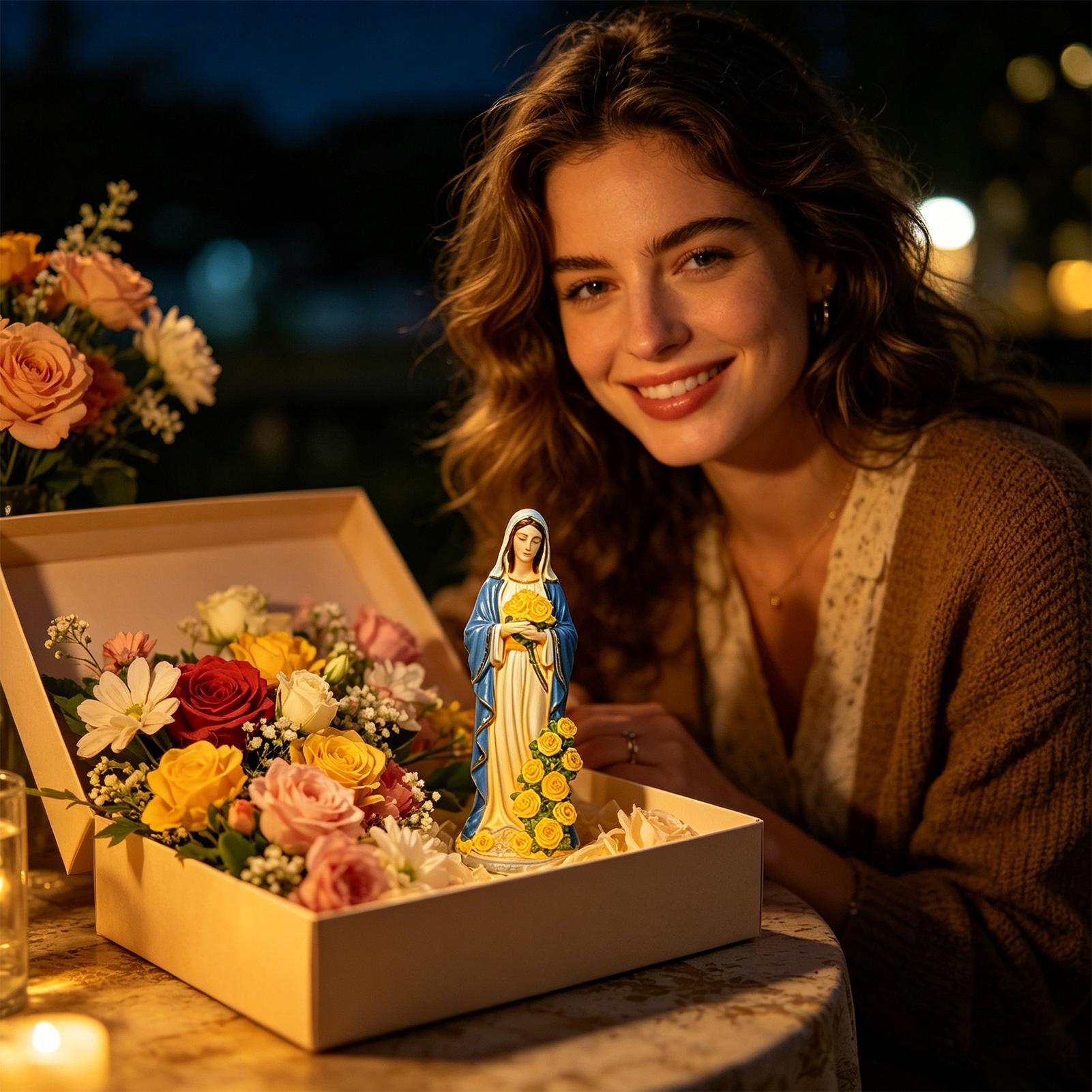 Virgin Mary Solar Statue Garde - Garden Lighting Decor 评论和价格
