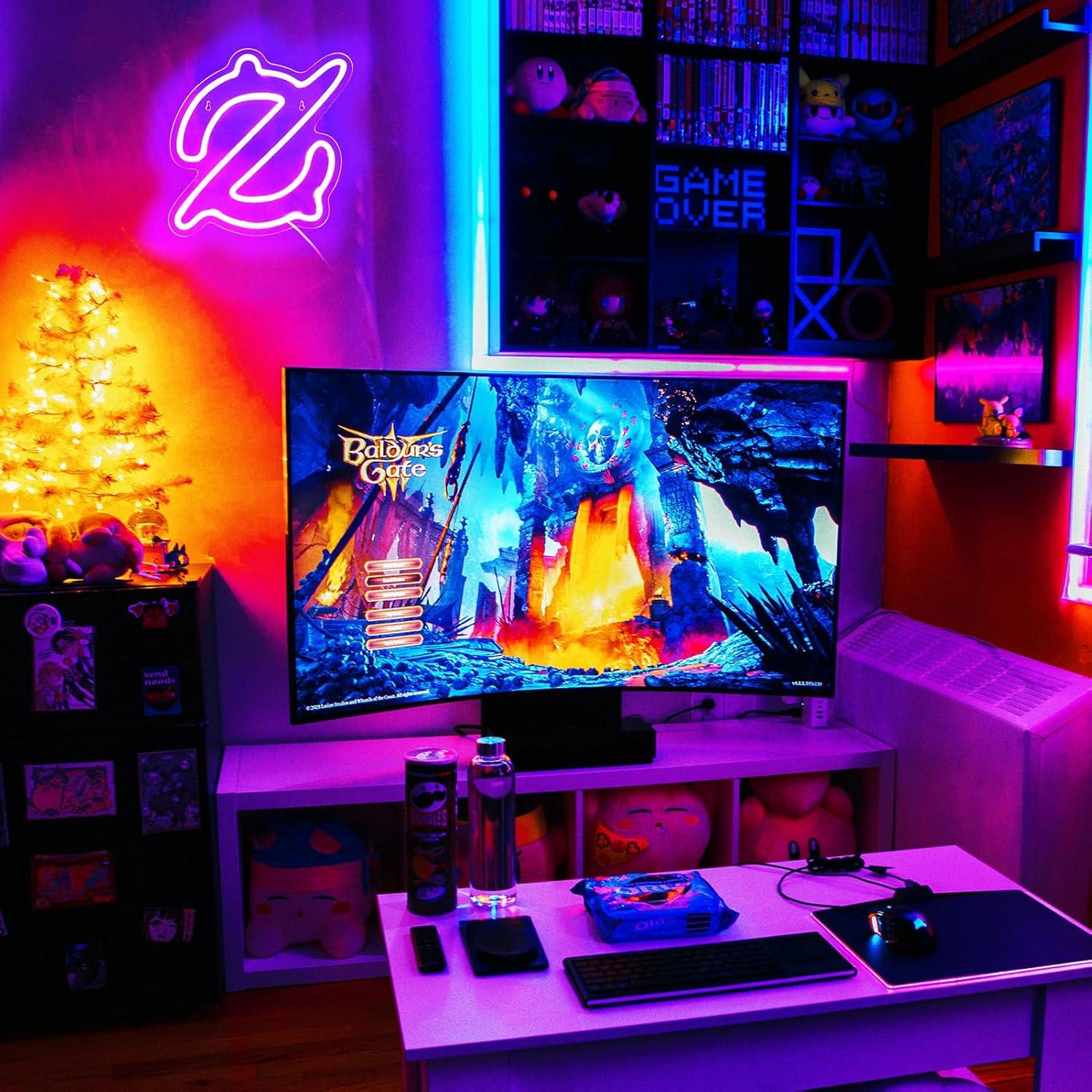 Gaming Scholar Neon Sign USB P - Room Lighting Bedroom Decor 评论和价格