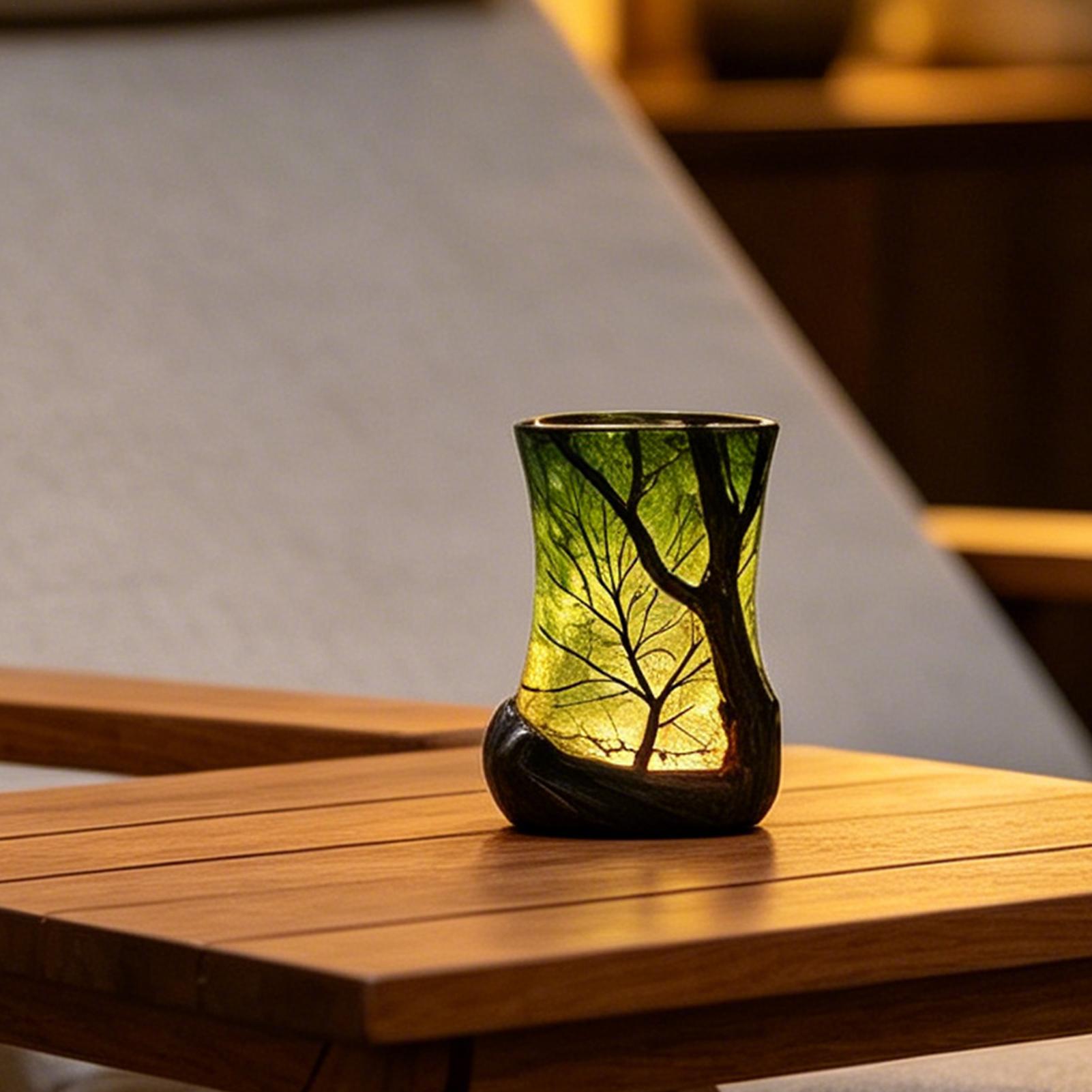 Bedside Table Lamp Forest Nigh - Room Lighting Bedroom Decor 评论和价格