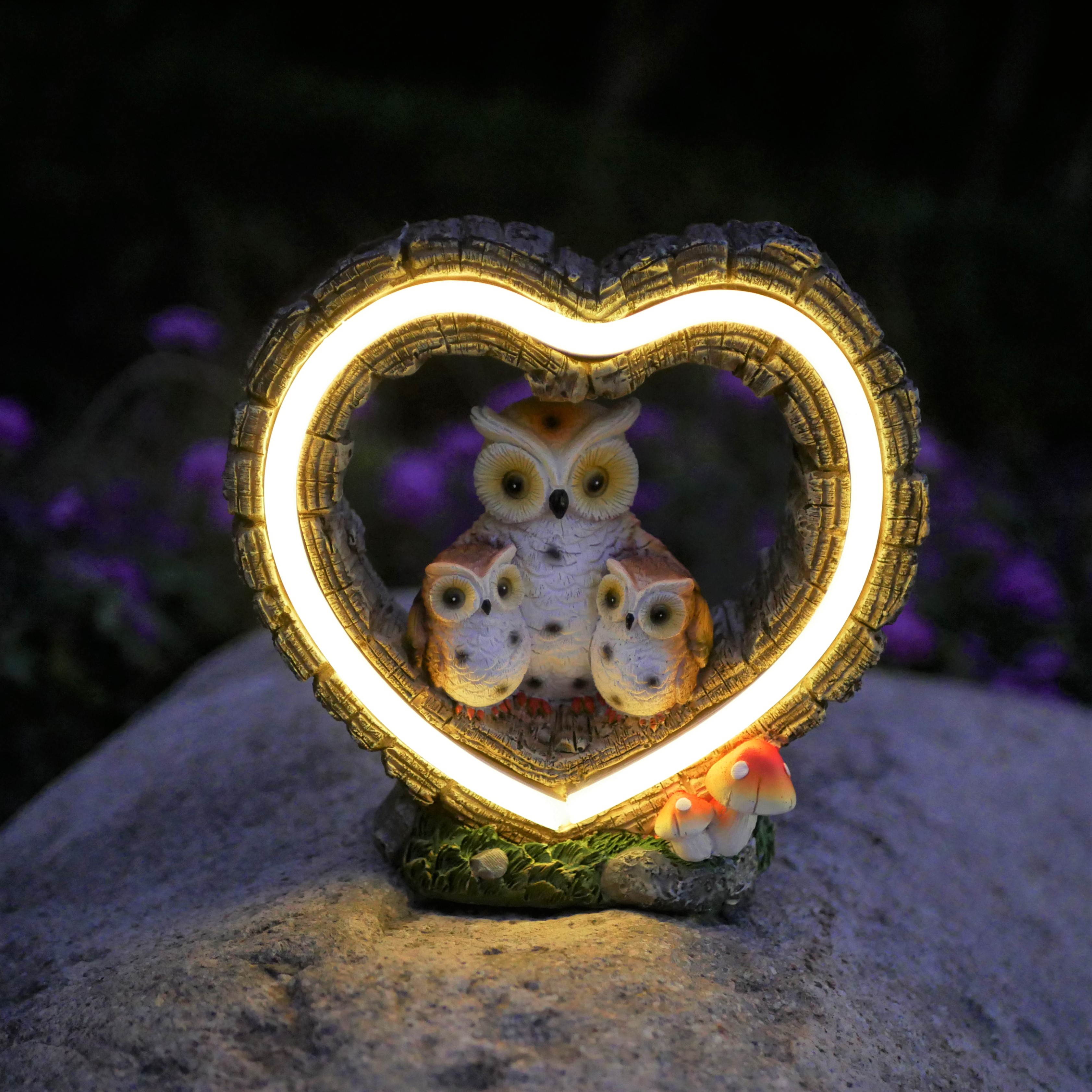 1Pc Solar-Powered Light, Heart - Garden Lighting Decor 评论和价格