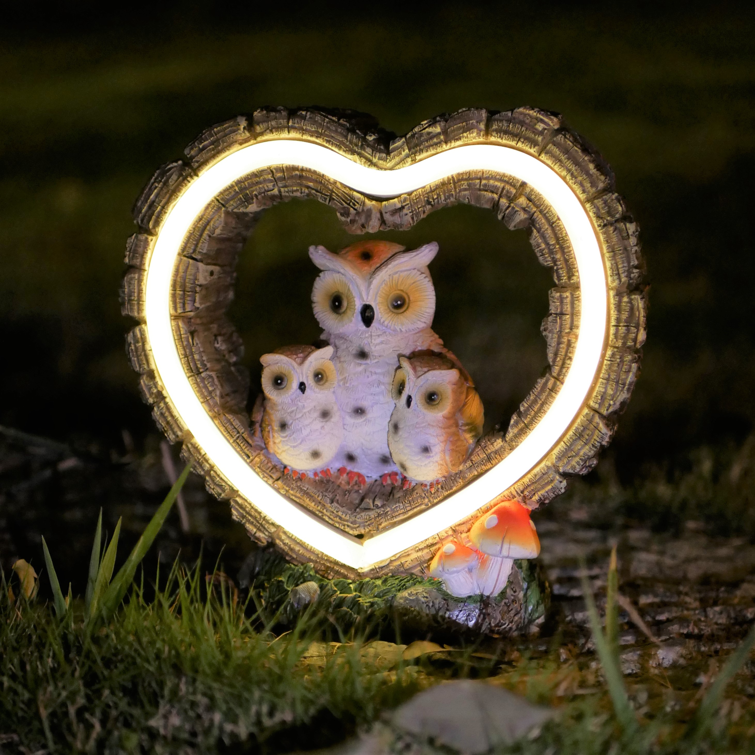 1Pc Solar-Powered Light, Heart - Garden Lighting Decor 评论和价格