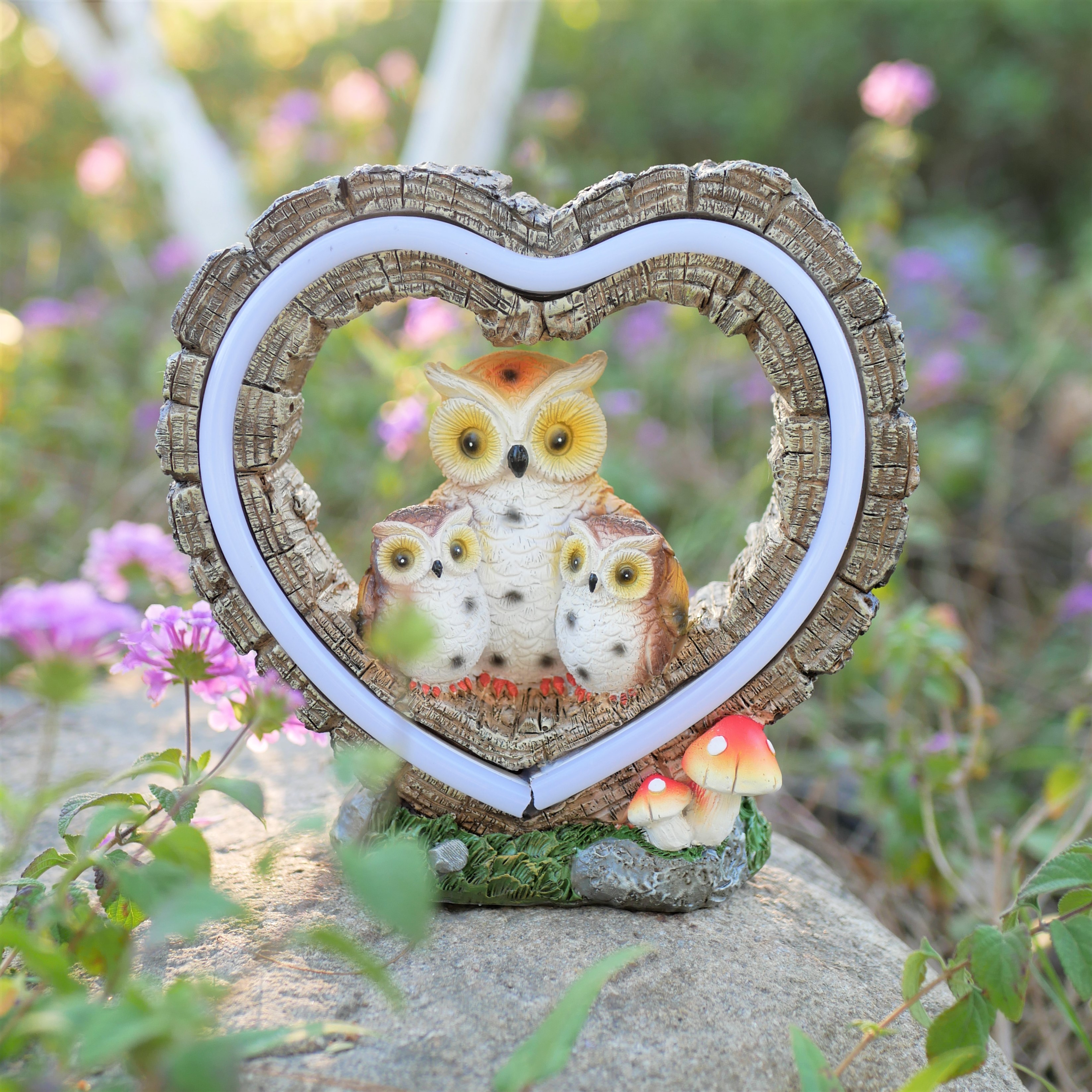 1Pc Solar-Powered Light, Heart - Garden Lighting Decor 评论和价格