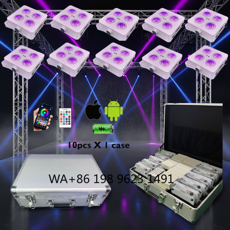 4X18W RGBWA+UV 6IN1 Mini Wirel - Lighting Decoration For Wedding 评论和价格