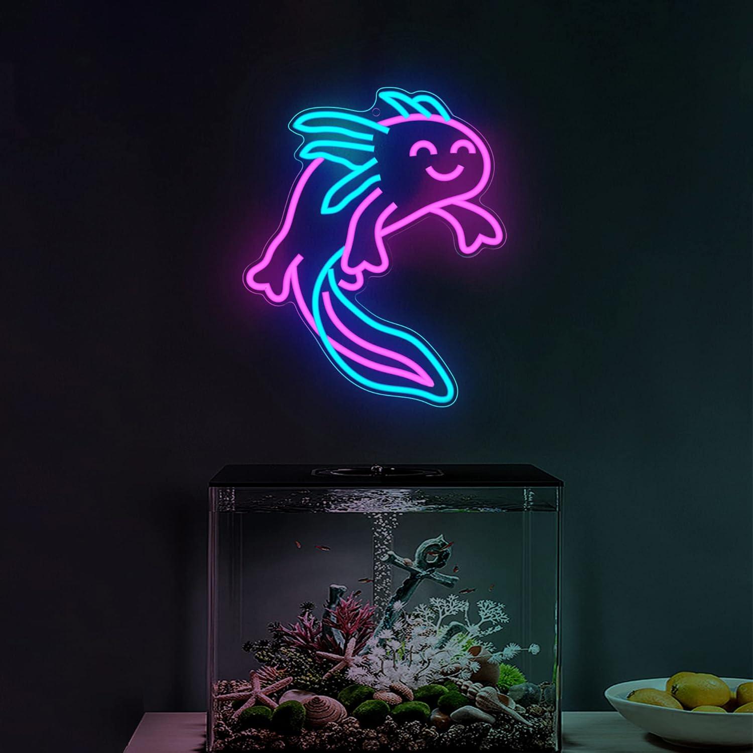 Ammonite Axolotl Neon Sign Cut - Room Lighting Bedroom Decor 评论和价格