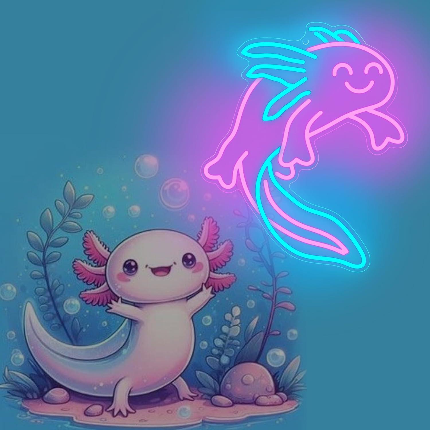 Ammonite Axolotl Neon Sign Cut - Room Lighting Bedroom Decor 评论和价格