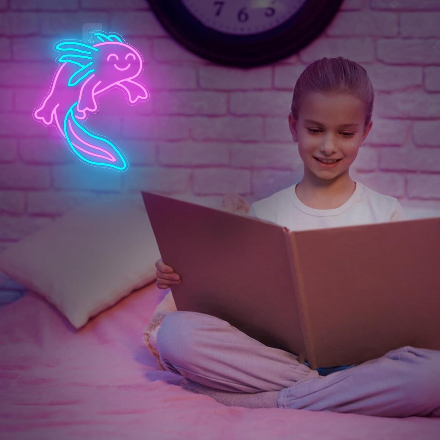 Ammonite Axolotl Neon Sign Cut - Room Lighting Bedroom Decor 评论和价格