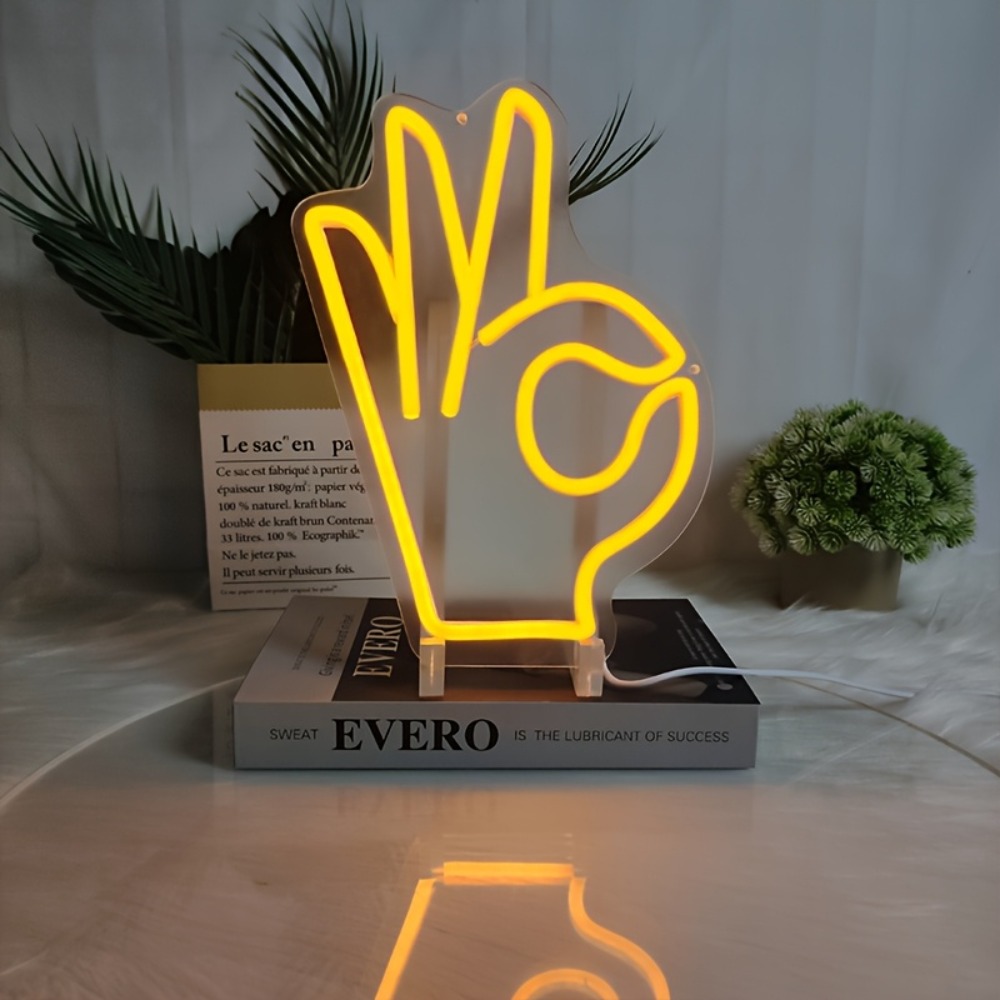 OK Gesture Finger Neon Signs,  - Ok Lighting Decor 评论和价格