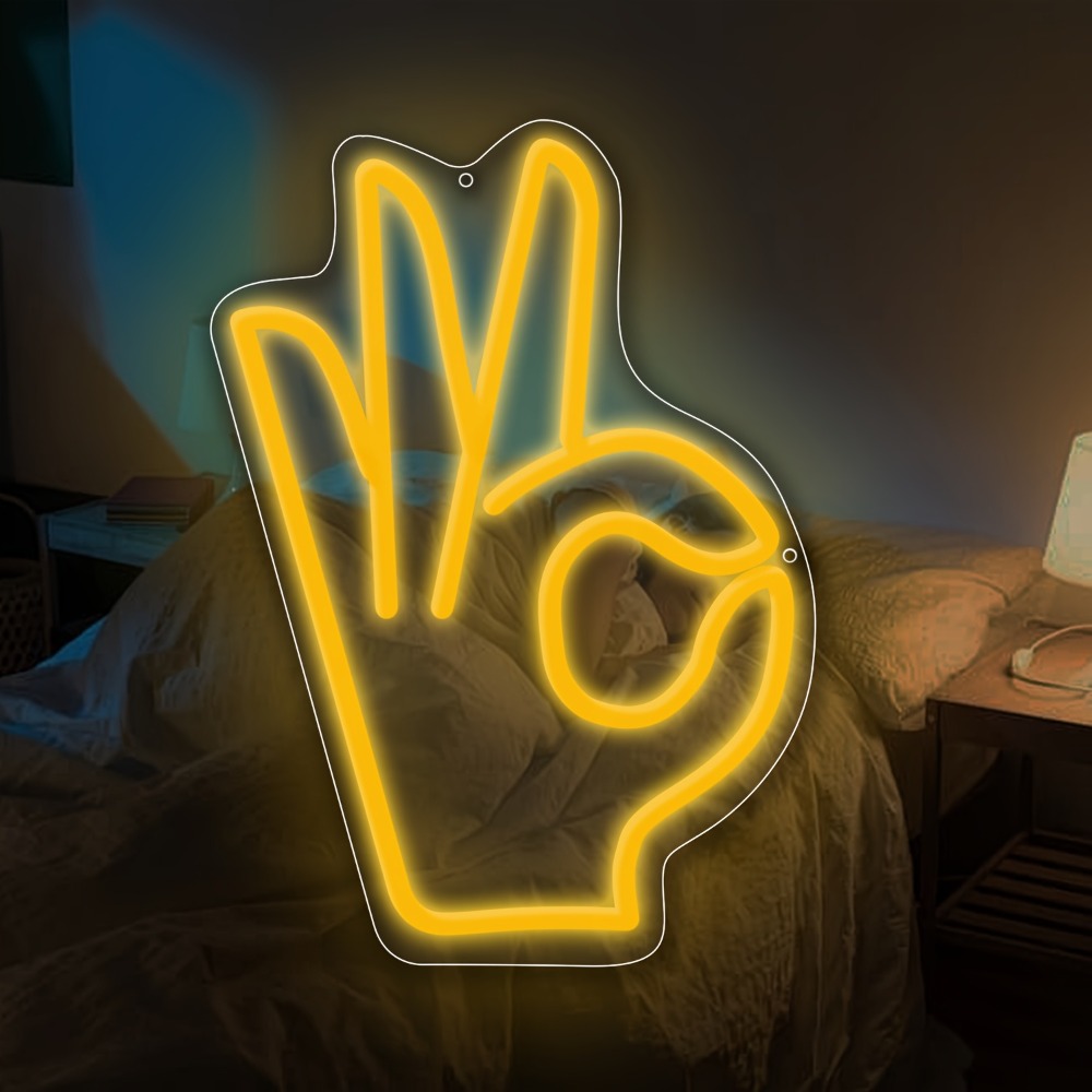 OK Gesture Finger Neon Signs,  - Ok Lighting Decor 评论和价格