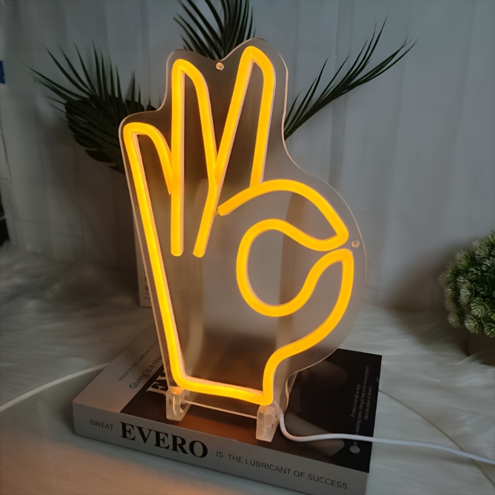 OK Gesture Finger Neon Signs,  - Ok Lighting Decor 评论和价格
