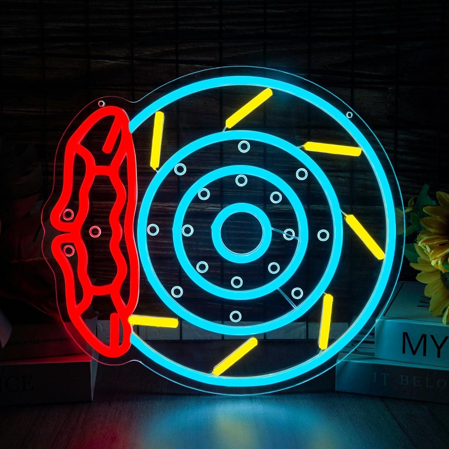 Brake Pads Neon Sign LED Garag - Decor Lighting Fans 评论和价格