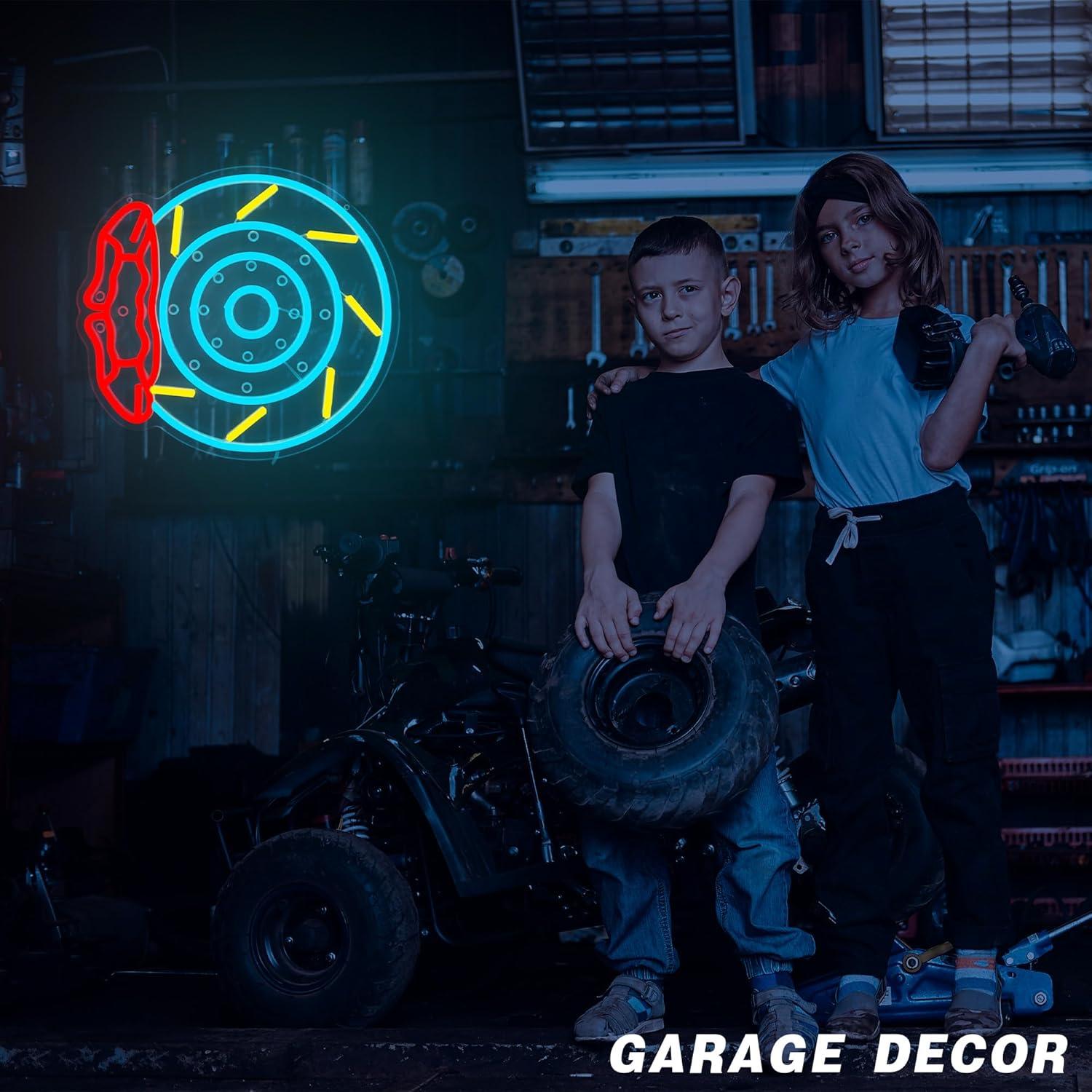 Brake Pads Neon Sign LED Garag - Decor Lighting Fans 评论和价格