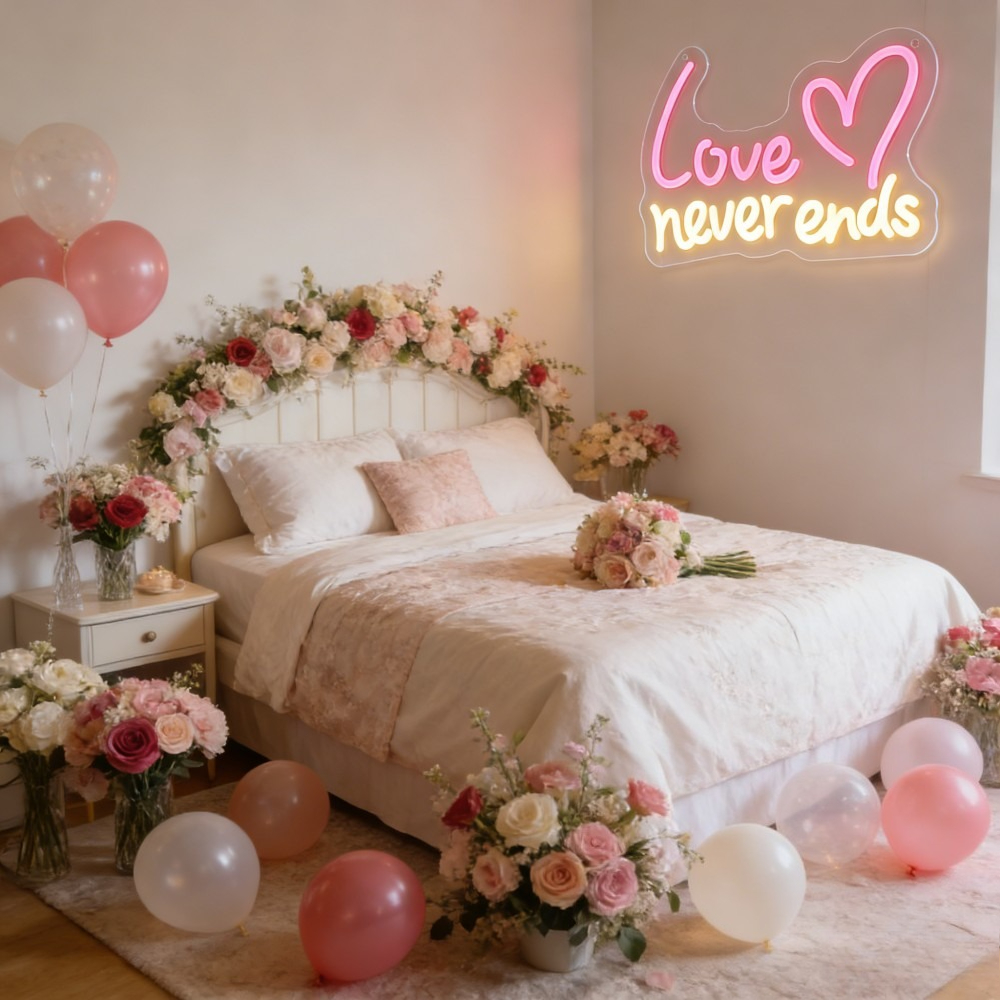 Love Never Ends LED Neon Sign  - Lighting Decoration Ideas For Home 评论和价格
