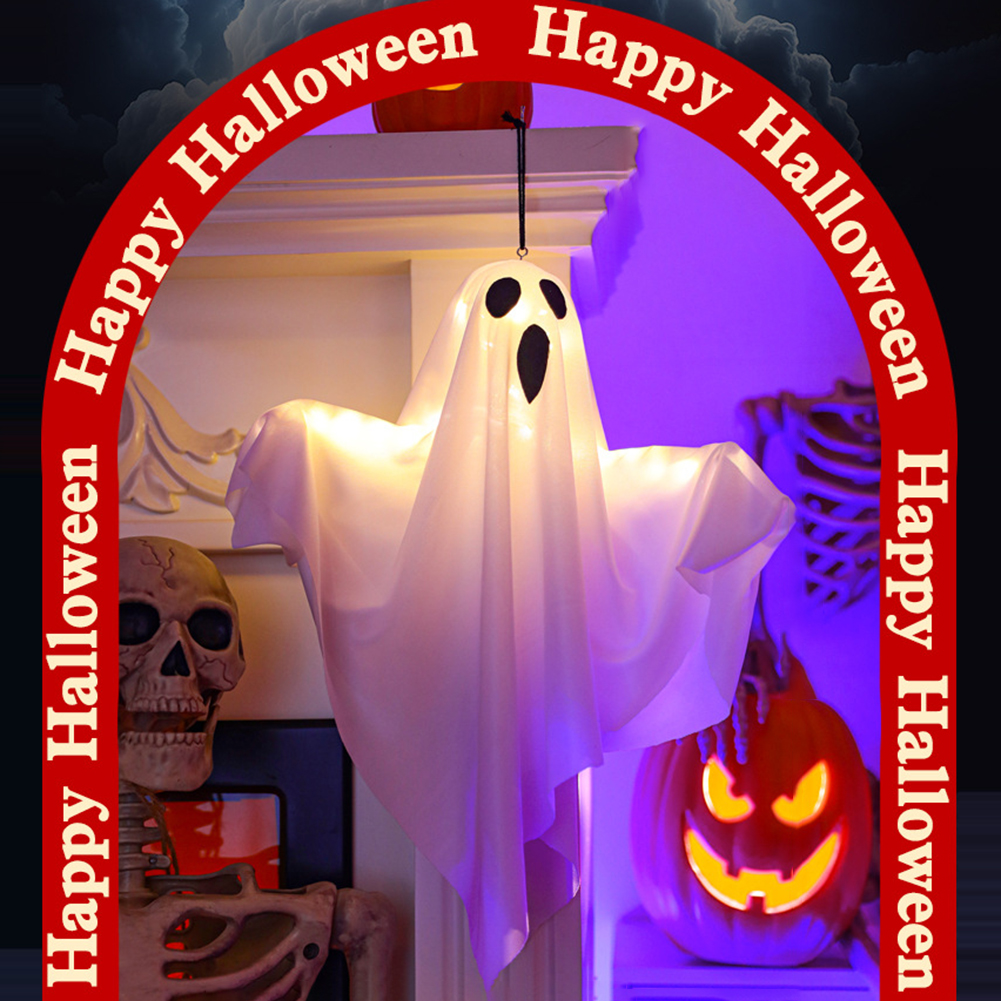 Halloween Glowing White Ghost  - Lighting Decor For House 评论和价格