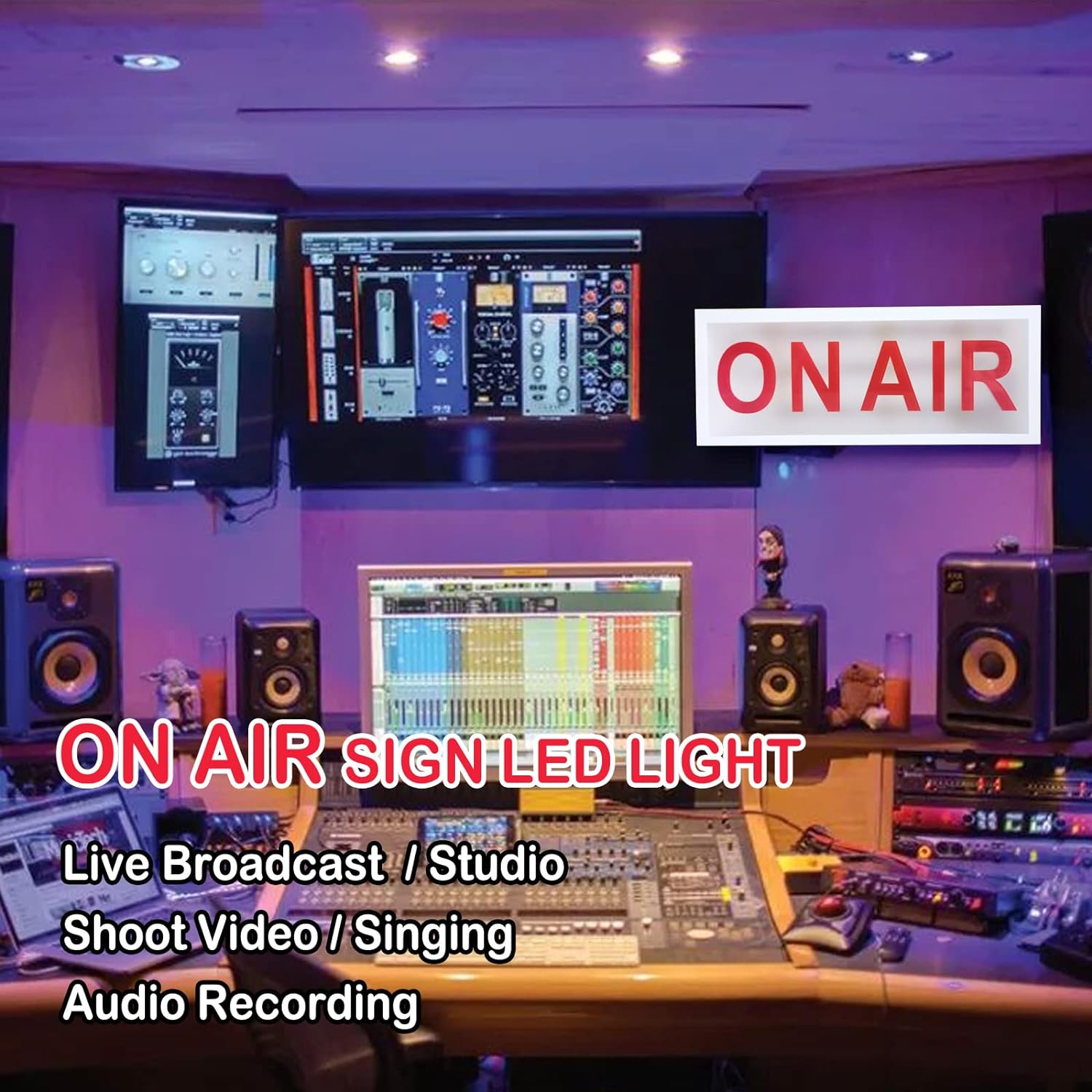 ON AIR SIGN LED LIGHT Recordin - Lighting Decor Company 评论和价格