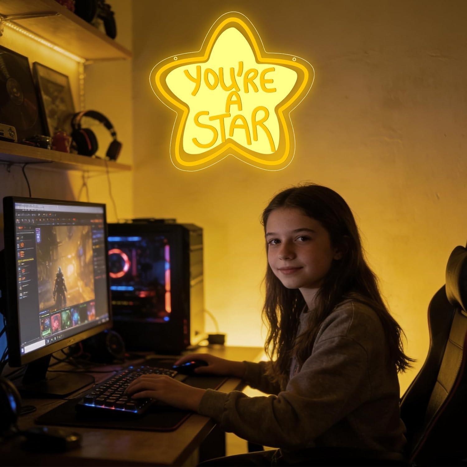 You're A Star Neon Sign USB Di - Room Lighting Bedroom Decor 评论和价格