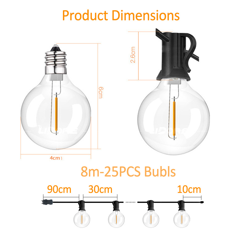 Outdoor G40 Patio String Light - String Light Outdoor 评论和价格