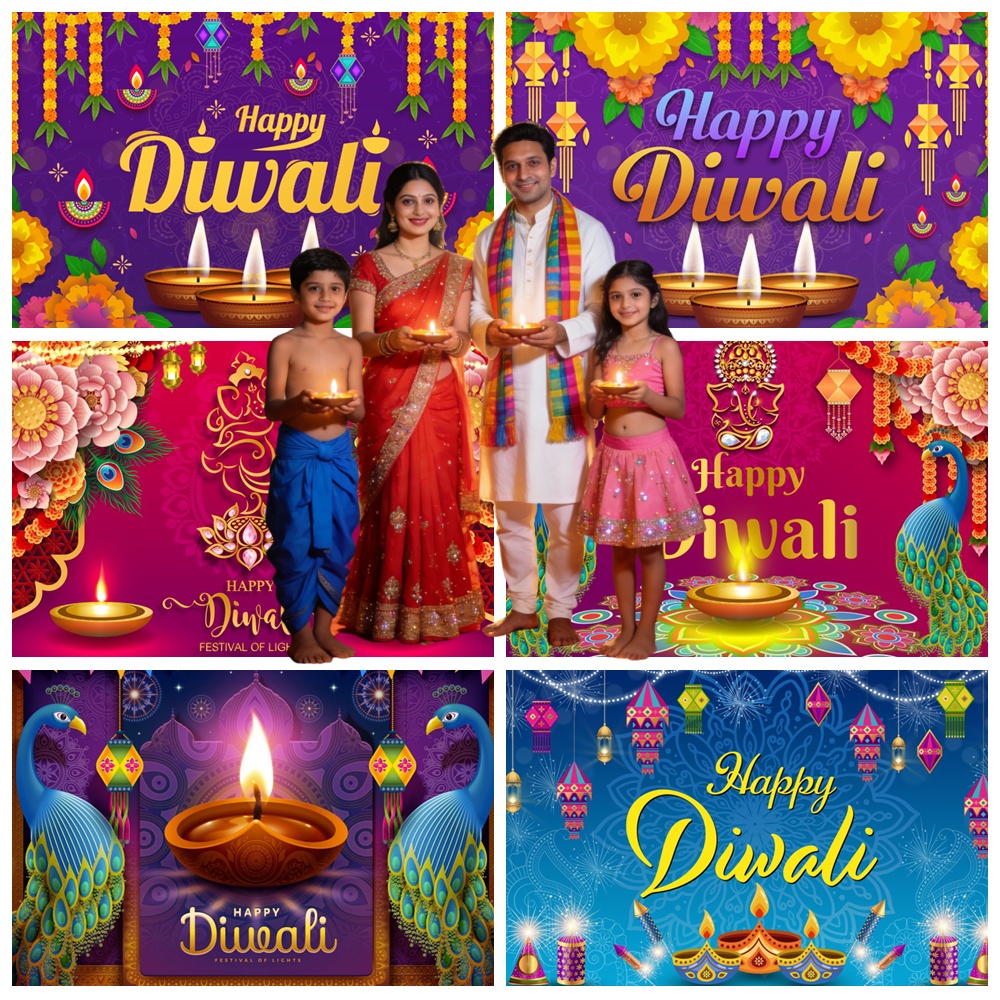 Happy Diwali Backdrop India Fe - Decor Lighting India 评论和价格