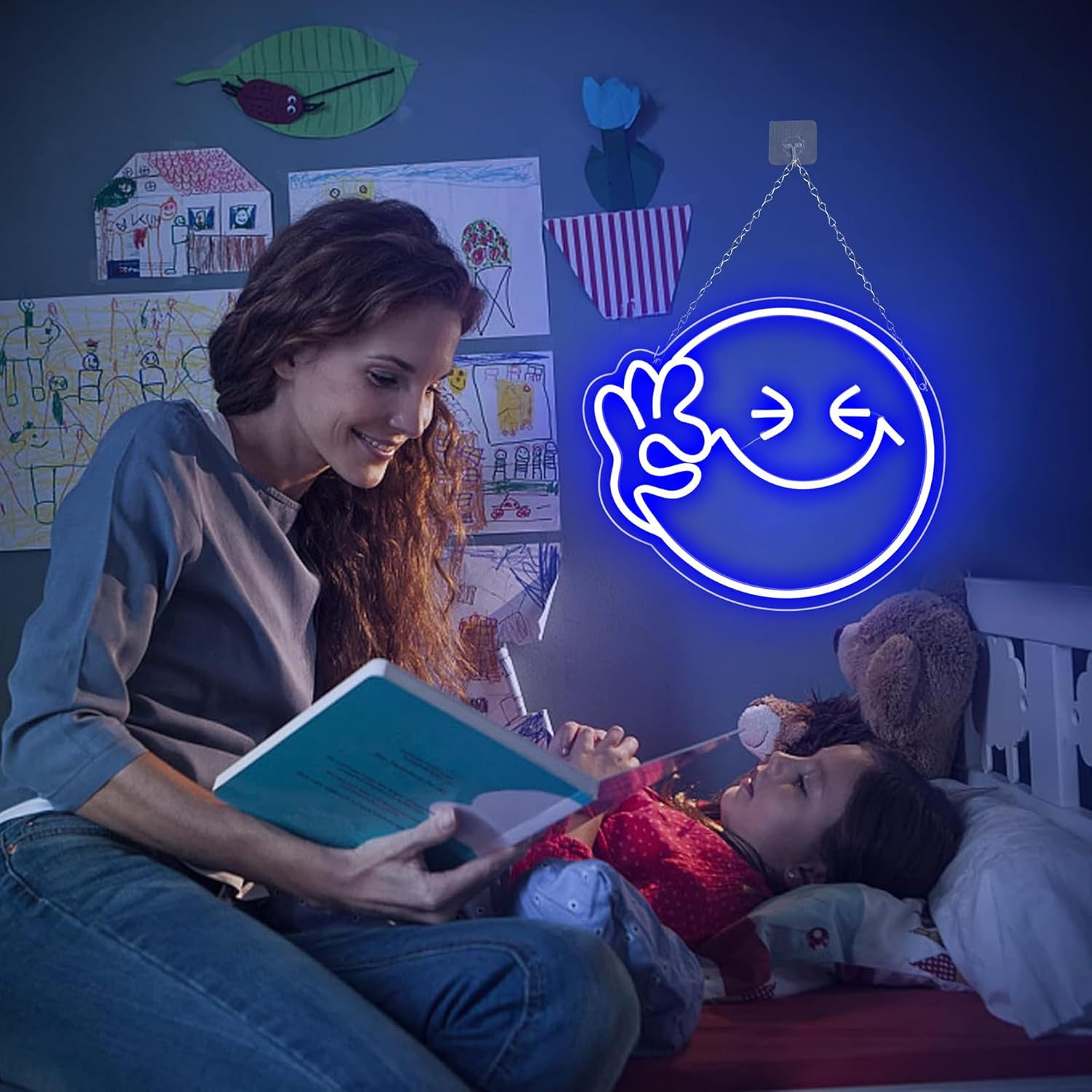 Emoji Smile OK  Neon Sign USB  - Ok Lighting Decor 评论和价格