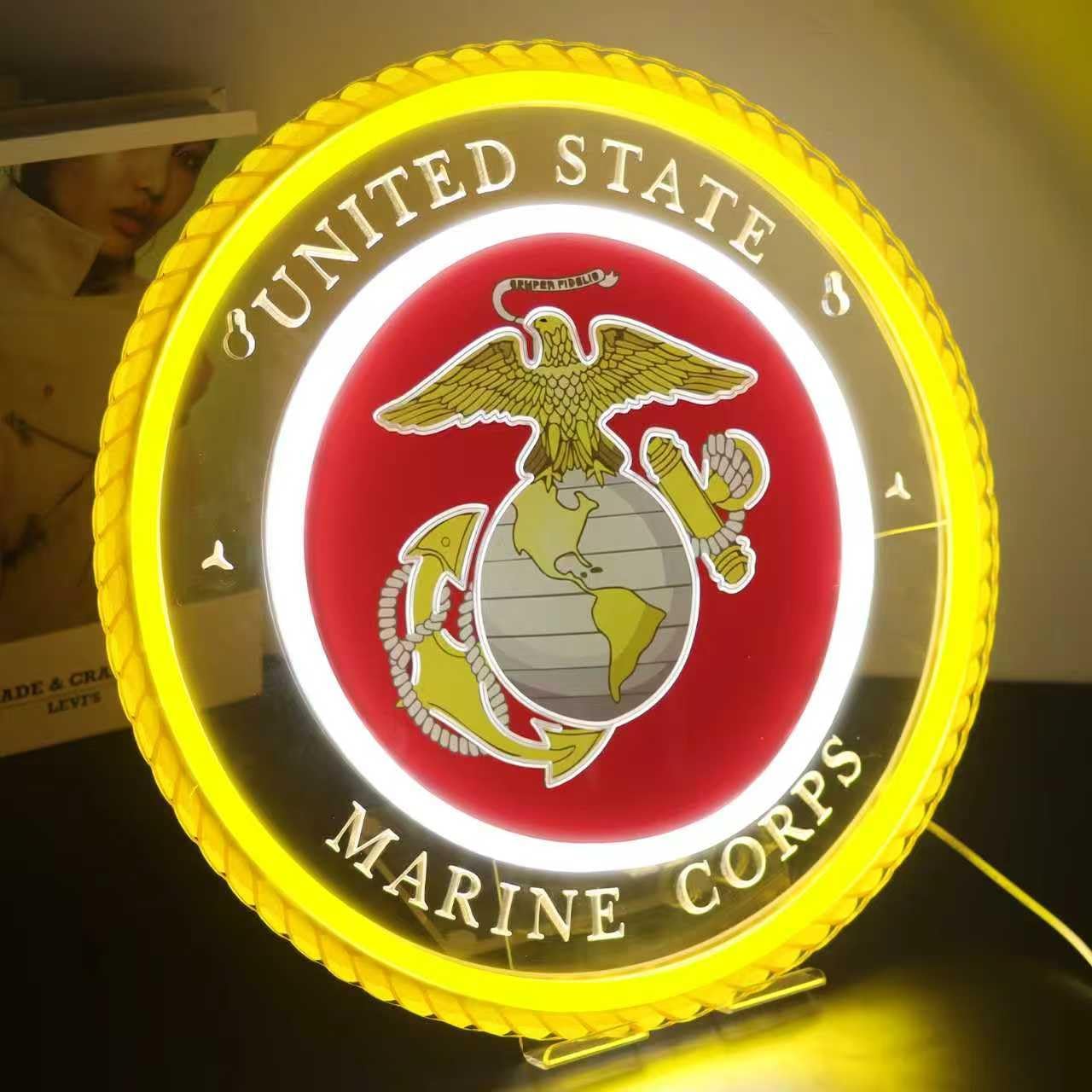 Military-themed Neon Light Vet - Room Lighting Bedroom Decor 评论和价格