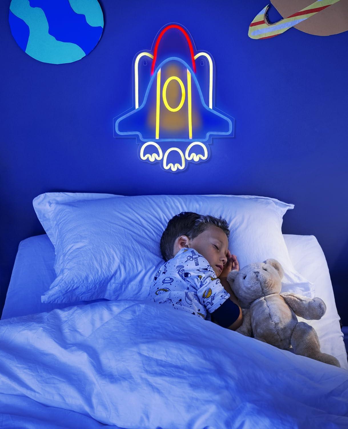 Rocket Neon Sign USB Neon Ligh - Room Lighting Bedroom Decor 评论和价格