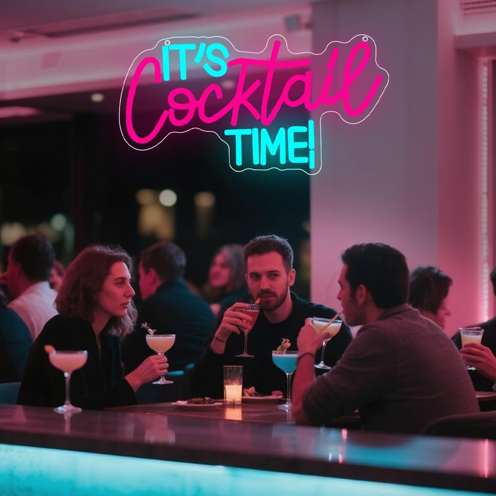 Cocktails Neon Sign USB Powere - Room Lighting Bedroom Decor 评论和价格