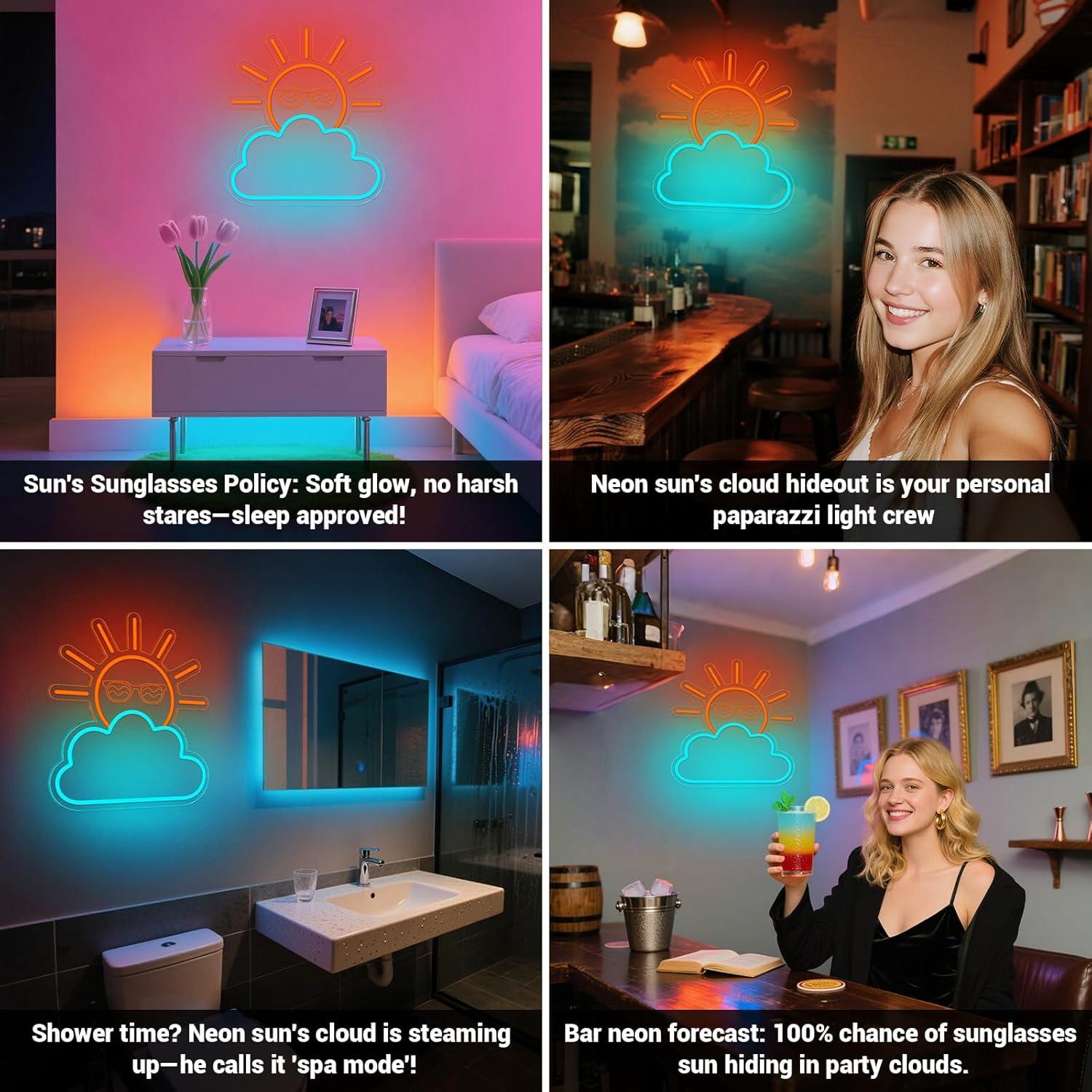 Sunrise Sunset Neon Sign USB P - Room Lighting Bedroom Decor 评论和价格