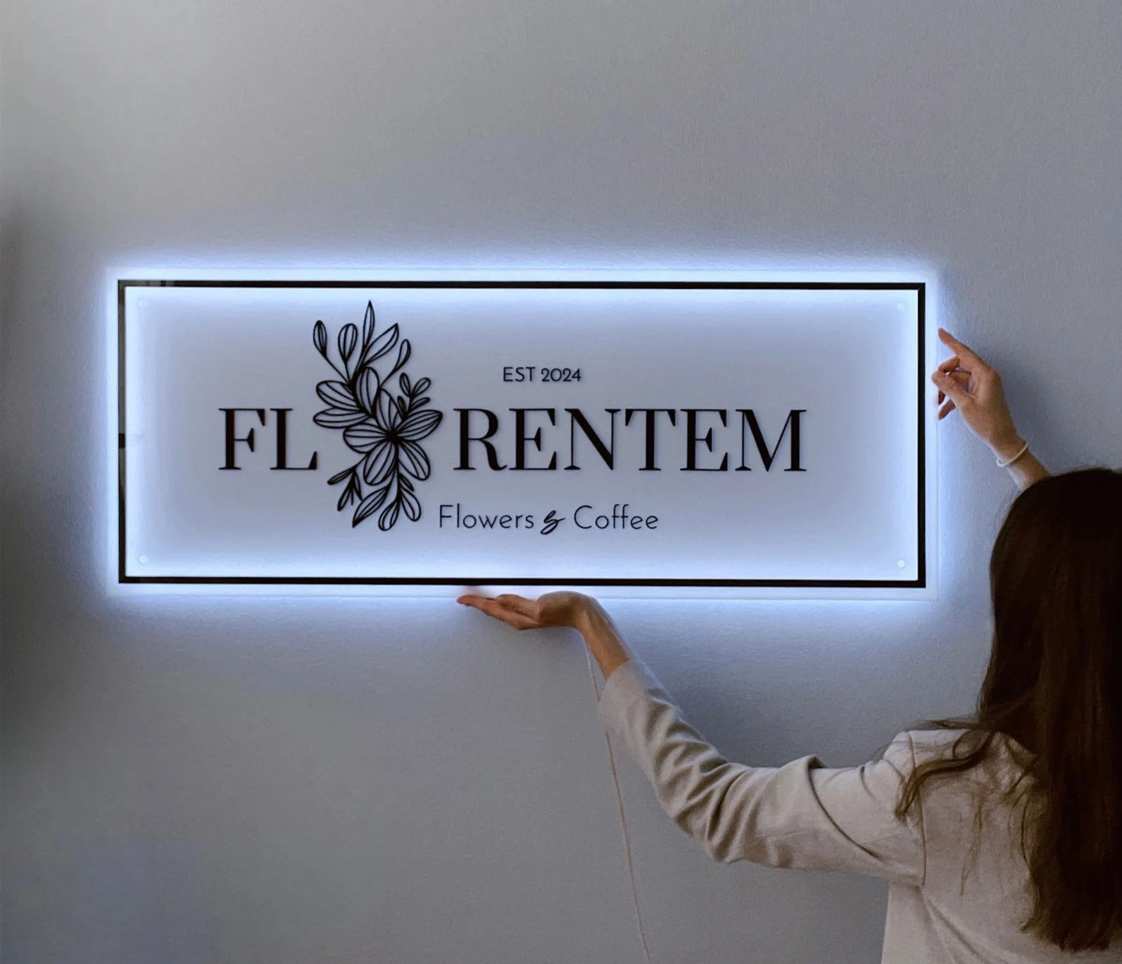 Custom Business Logo LED Sign  - Lighting Decor Company 评论和价格