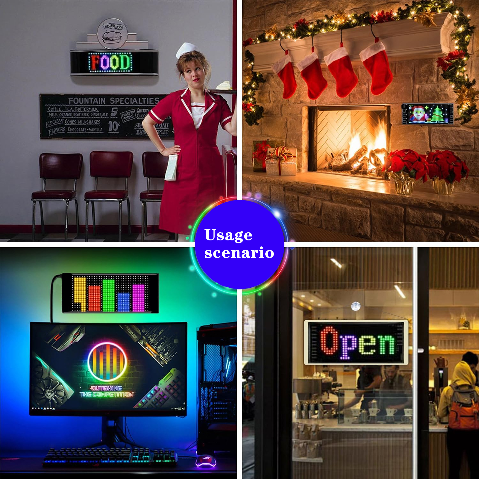 Programmable Flexible LED Sign - Lighting Decoration For Wedding 评论和价格
