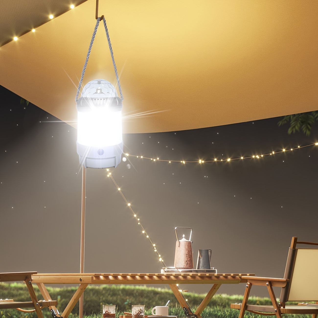 1-4PCS LEDCamping Lantern Rech - Lighting Decoration Outdoor 评论和价格
