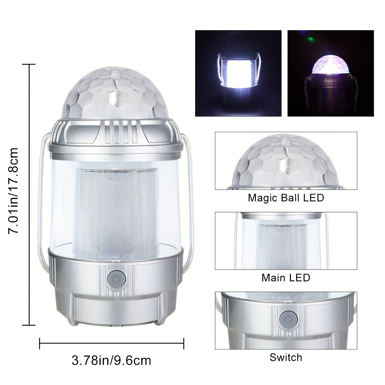 1-4PCS LEDCamping Lantern Rech - Lighting Decoration Outdoor 评论和价格