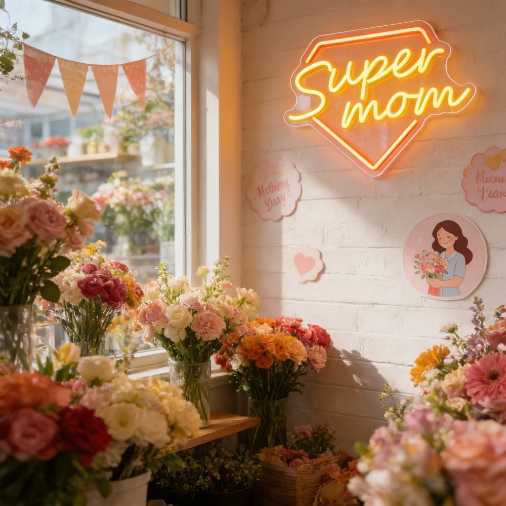 Super Mom Neon Sign LED Wall L - Lighting Decoration Ideas For Home 评论和价格